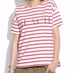 Madewell Beach Shirttail Stripe Thick Cotton  Stripe Short